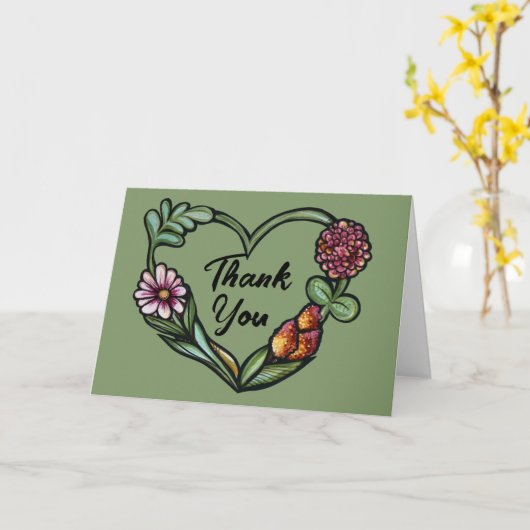 Carte Cœur de Fleur (Fleur jaune)