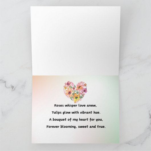 Carte Cœur de Fleur (Intérieur)