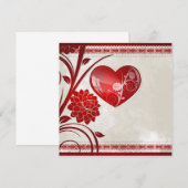 Carte Cœur de fleur (Devant / Derrière)