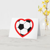 Carte Coeur de football (Fleur jaune)
