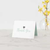 Carte Cœur de Galet Merci (Fleur jaune)