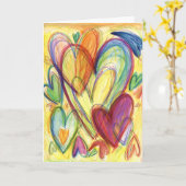 Carte Coeur de guérison Inspirationnelle (Fleur jaune)