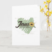 Carte Coeur de Jésus (Fleur jaune)