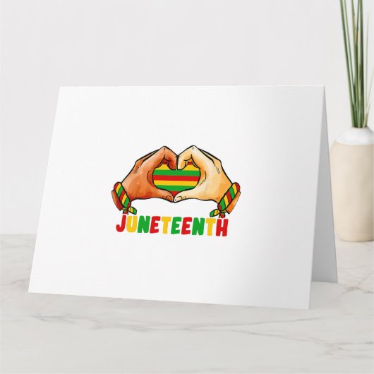 Carte Cœur de Juneteenth (Devant)