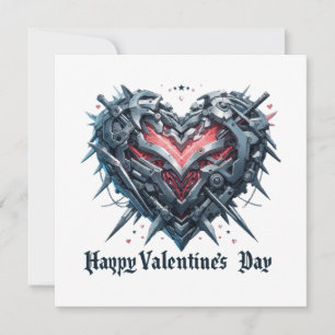 Carte Cœur de la Saint-Valentin blindé et en cage