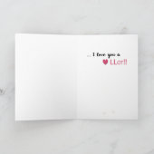 Carte Cœur de lamas pour la Saint-Valentin (Intérieur)