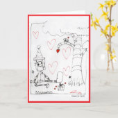 Carte Coeur de Marcenivo - KidsArt pour CHOC (Fleur jaune)