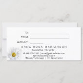 Carte *~* Cœur de marguerite à l'aquarelle blanche Minim (Dos)