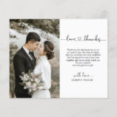 Carte Coeur de Mariage de photo Budget (Dos)