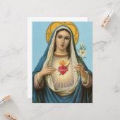 Carte Coeur de Marie Notre-Dame Sainte-Marie Mère de Die (Devant/Arrière en situation)