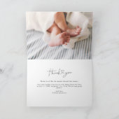 Carte Coeur de Merci de bébé moderne (Intérieur)