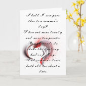 Carte Cœur de métal avec le sonnet 18 de Shakespeare (Fleur jaune)