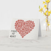 CARTE **COEUR DE MON COEUR POUR VOUS** POUR VOTRE ANNIVE (Fleur jaune)