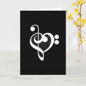 Carte Coeur de musique - I Love Music (Fleur jaune)