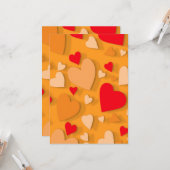 Carte Coeur de papier décoratif 7 (Devant/Arrière en situation)