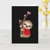 Carte Cœur de paresseux de la Saint-Valentin (Fleur jaune)