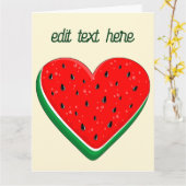 Carte Cœur de pastèque Saint-Valentin Free Palestine (Fleur jaune)