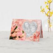 Carte Coeur de pétale de rose - vers d'intérieur - (Fleur jaune)