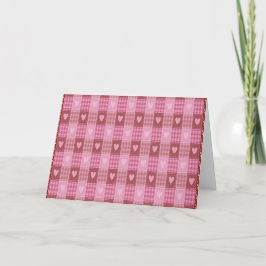 Carte Cœur de plaid de la Saint-Valentin (Devant)