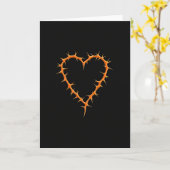 Carte Cœur de Ronce Minimaliste (Fleur jaune)