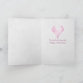 Carte Coeur de ruban avec Rose et Ivy (Intérieur)