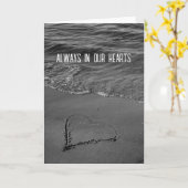 Carte Cœur de sable amour minimal (Fleur jaune)