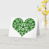 Carte Coeur de shamrock (Fleur jaune)