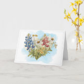 Carte Cœur de Texas Wildflower (Fleur jaune)
