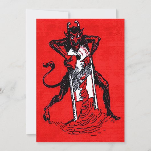 Carte Coeur de tranchage de Krampus rouge (Devant)