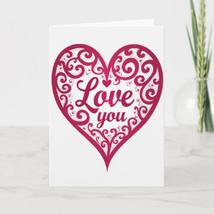 Carte cœur défilant Je t'aime
