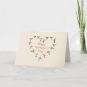 Carte Coeur des colibris Saint-Valentin (Devant)