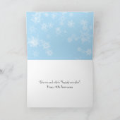 Carte Coeur d'hiver du 40e anniversaire (Intérieur)