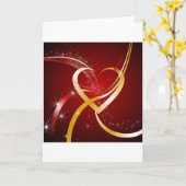 Carte Cœur d'or (Fleur jaune)