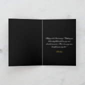 Carte Coeur d'or élégant 50e anniversaire de Mariage (Intérieur)