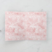 Carte Coeur d'or rose rose Fille (Intérieur)