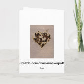 Carte Cœur doux aspect cuir (Dos)