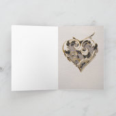 Carte Cœur doux aspect cuir (Intérieur)