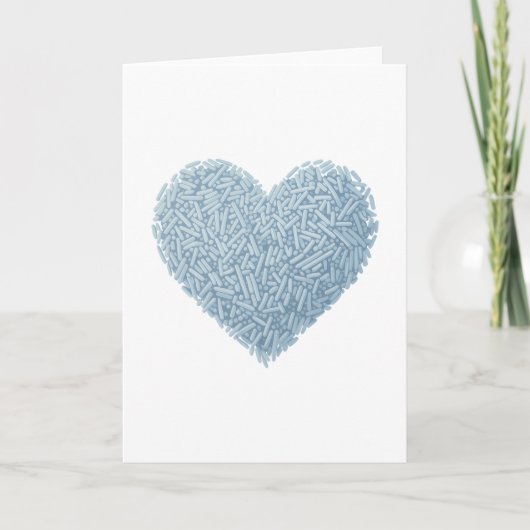 Carte Coeur doux | Saupoudrer bébé (Devant)