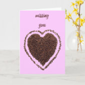 Carte coeur du café (Fleur jaune)