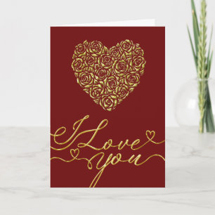 Carte Cœur élégant de la Saint-Valentin
