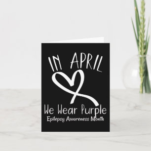 Carte Coeur En Avril Nous Portons Violet Epilepsie Sensi