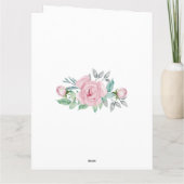 Carte Coeur en forme 11 Photo Collage Pink Peony Anniver (Dos)