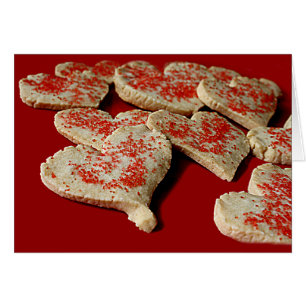 Carte Coeur en forme de Coeur Valentines