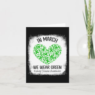Carte Coeur En Mars Nous Portons Green Kidney Disease Aw