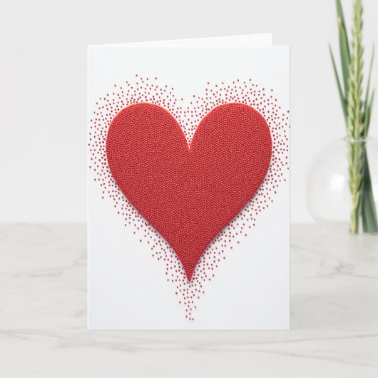 Carte cœur en sphères rouges (Devant)