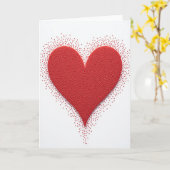 Carte cœur en sphères rouges (Fleur jaune)