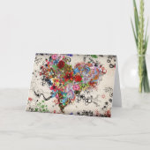 Carte Coeur et fleurs (Devant)