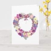 Carte Cœur floral (Fleur jaune)