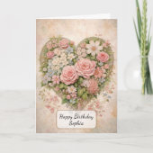 Carte Cœur Floral (Devant)