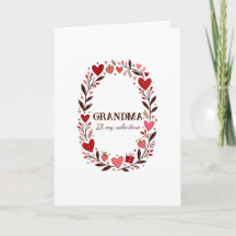 Cœur Floral Rétro Saint Valentin Grand-mère Maman 